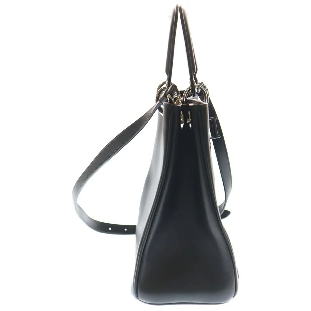 Christian Dior Paradise Diorissimo Bag Handbag Shoulder Black Leather - Picture 3 of 6